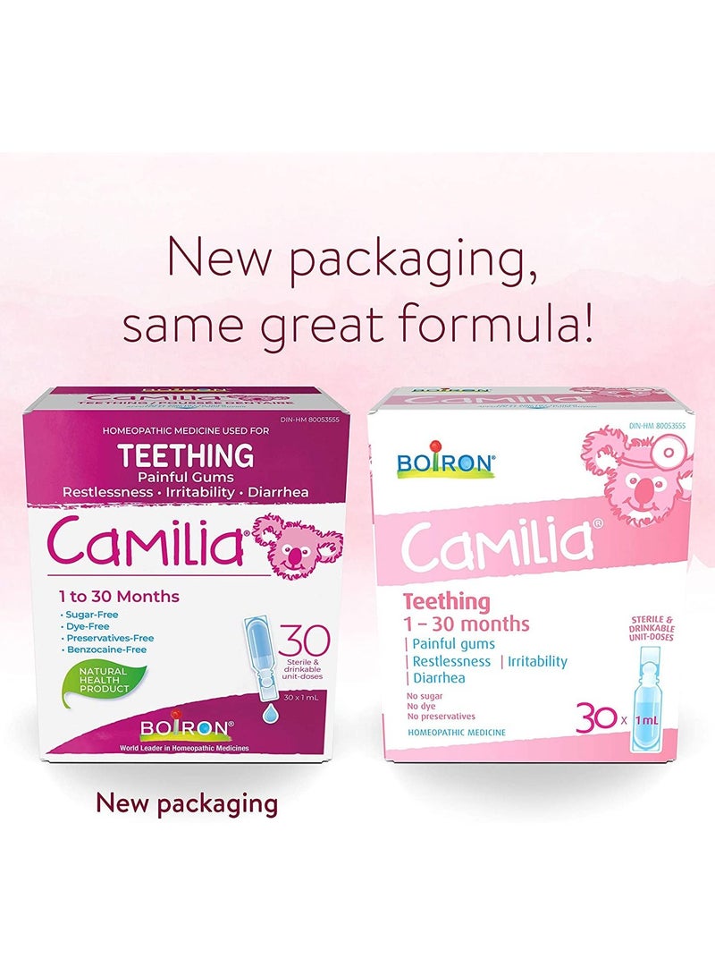 Camilia Baby Teething Relief Medicine 30 Unit/Doses 1 ml Each