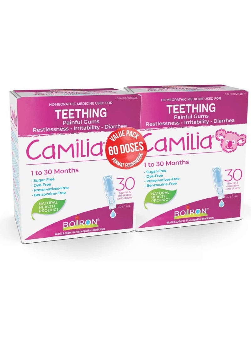 Camilia Baby Teething Relief Medicine 60 Unit/Doses 1 ml Each