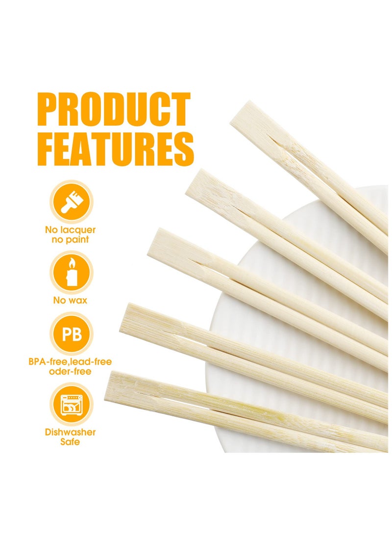 100 Pairs Disposable Chopsticks, Bamboo Wooden Solid No Splinter Chopsticks, Individually Wrapped Disposable Wooden Chopstick with Paper Sleeve for Sushi, Asian Dishes, Noodles, 8.27 Inch