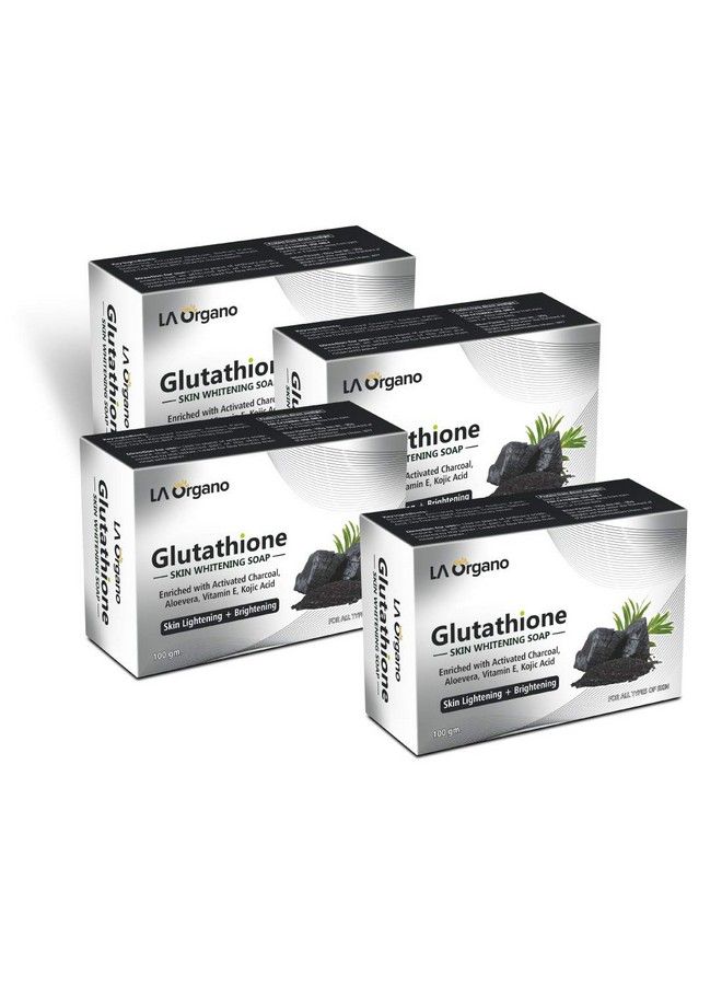 Glutathione Activated Charcoal Skin Whitening Soap For All Skin Type (100Gm) Pack Of 4