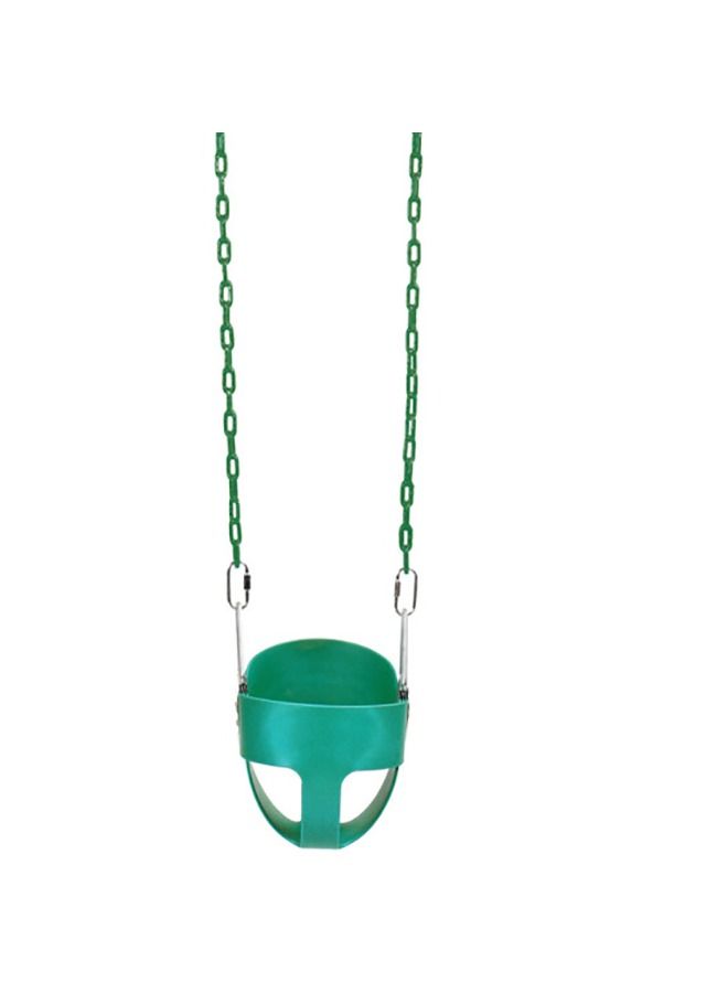 High Back Full Bucket Swing With Chain And Quick Link Hook