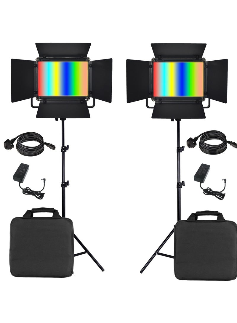 RGB-216 LED Video Light with 200cm Stand ( 2-Pack )