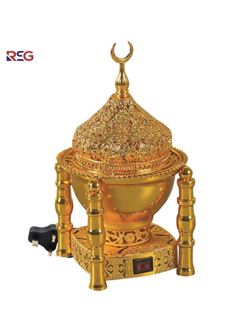 RSG – Luxurious Design Oud Incense Burner Mabkhara Electric Gold – WF-A032