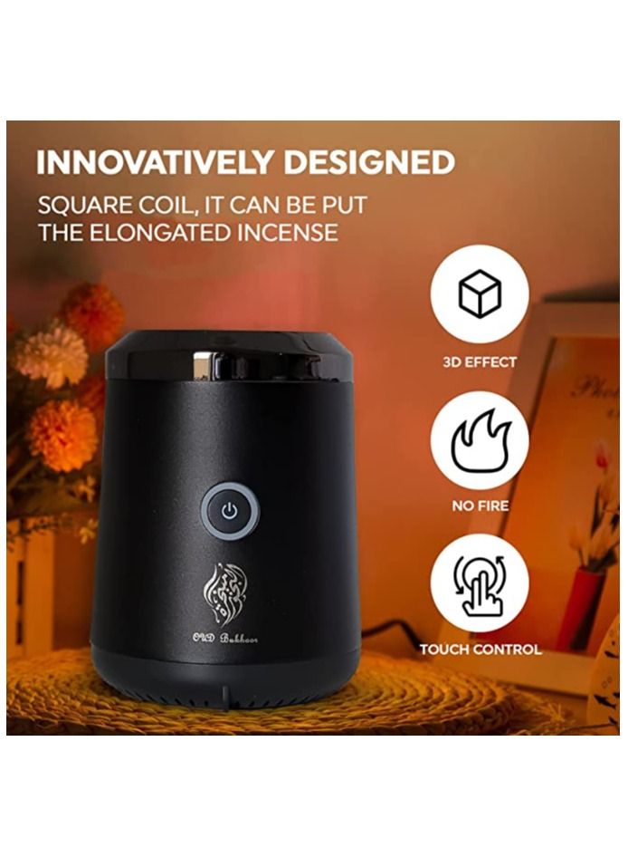 Electric Oud Incense Bukhoor Burner Aroma Diffuser With Long Lasting Battery Usb Rechargeable Great Gift For Home, Car, Desert Camping And Travel