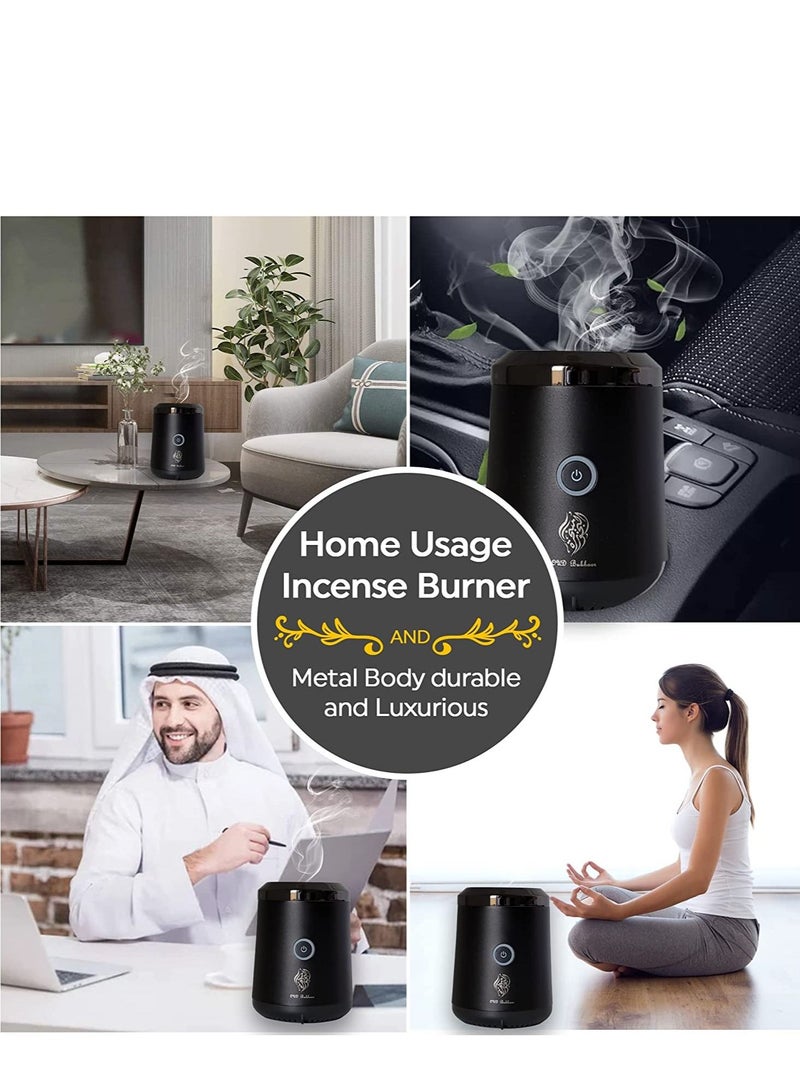 Electric Oud Incense Bukhoor Burner Aroma Diffuser With Long Lasting Battery Usb Rechargeable Great Gift For Home, Car, Desert Camping And Travel