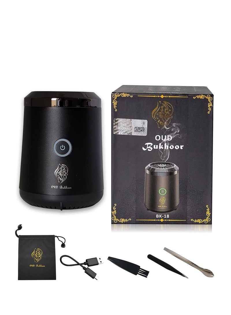 Electric Oud Incense Bukhoor Burner Aroma Diffuser With Long Lasting Battery Usb Rechargeable Great Gift For Home, Car, Desert Camping And Travel