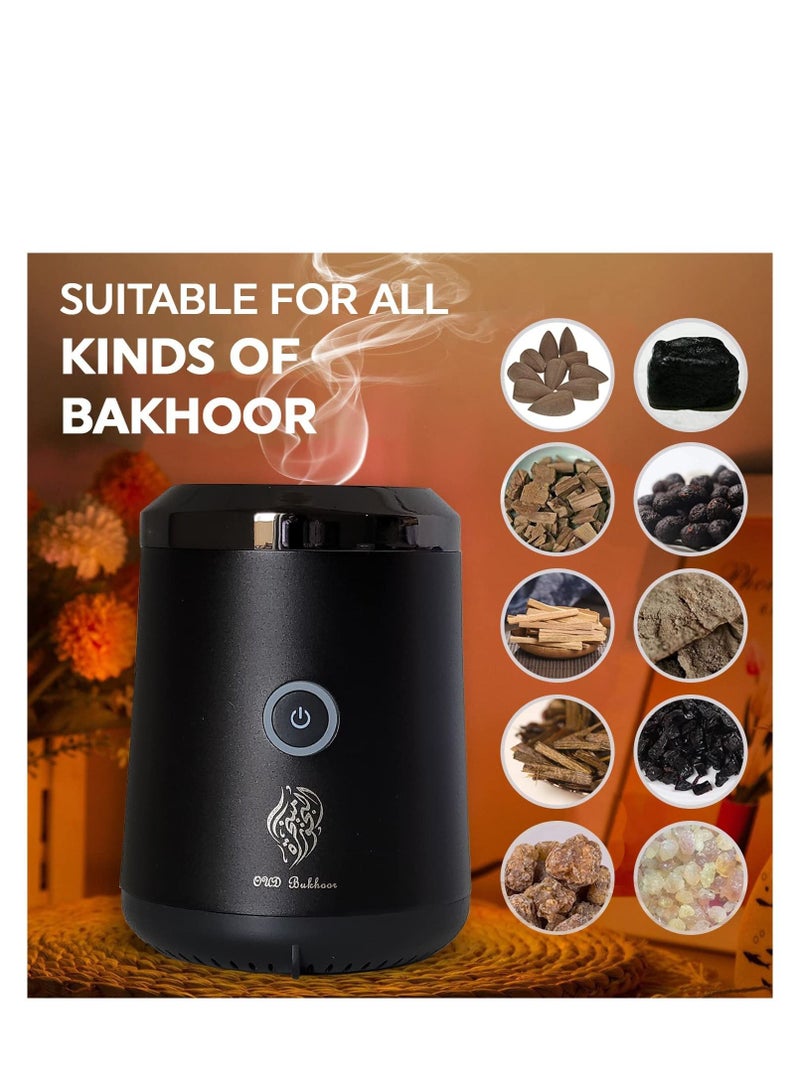 Electric Oud Incense Bukhoor Burner Aroma Diffuser With Long Lasting Battery Usb Rechargeable Great Gift For Home, Car, Desert Camping And Travel