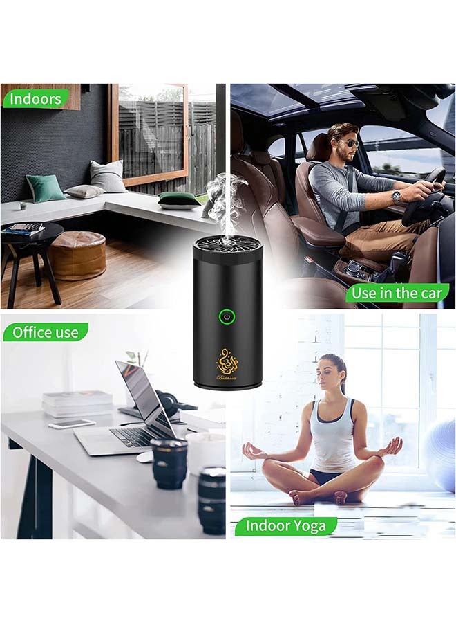 New Style Type-C Power Incense Burner Bukhoor With Quran Speaker And Bluetooth Speaker Black