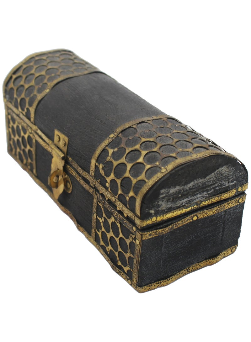 Handmade Wooden Incense Box with Brass Work