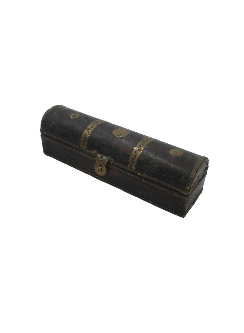 Handmade Wooden Incense Box with Brass Work