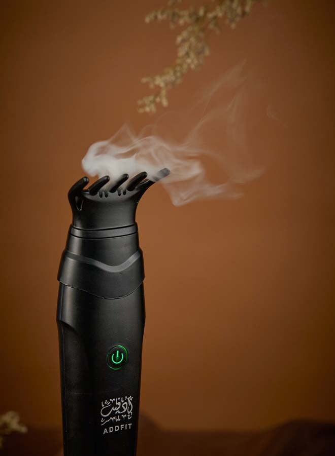 Smart Rechargeable Handheld Burner With Comb Black 13x6x6cm