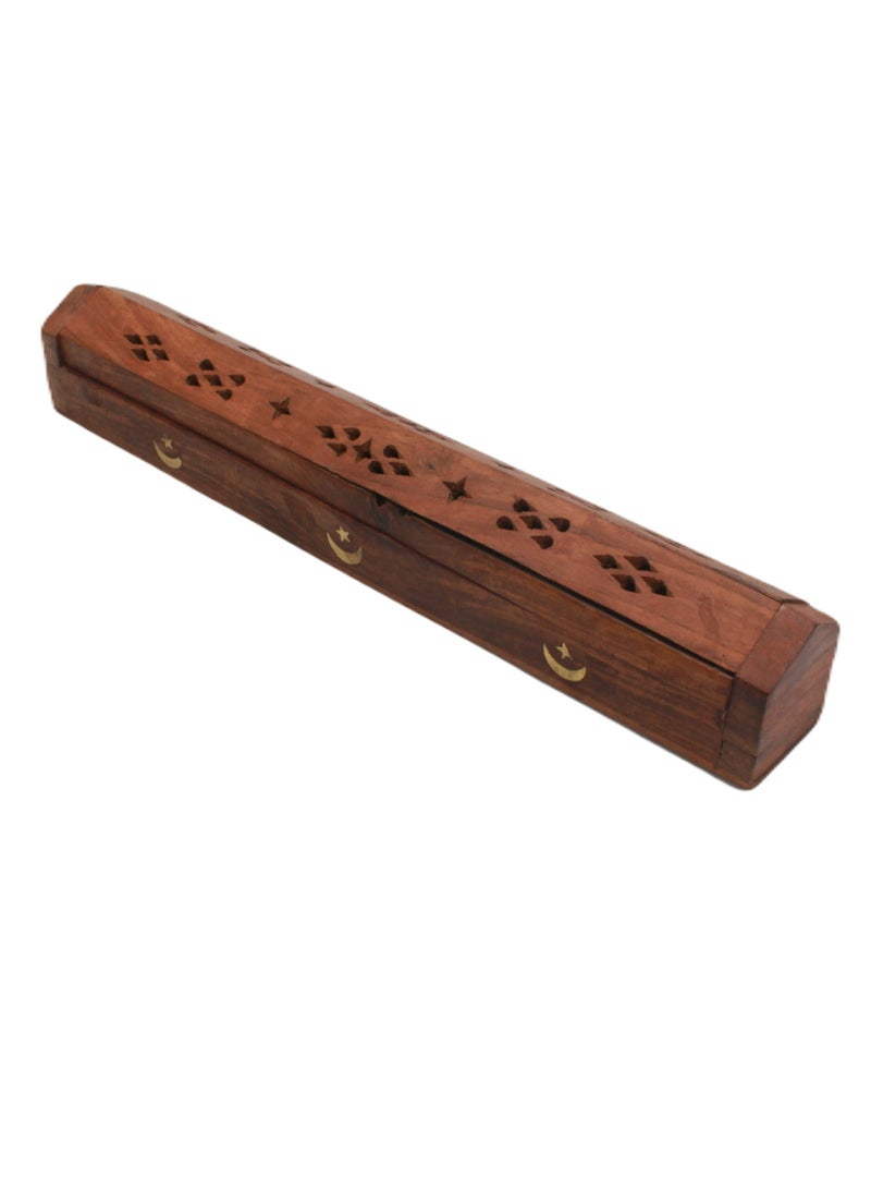Handmade Wooden Incense Box Carving Work 4 X 31 cm