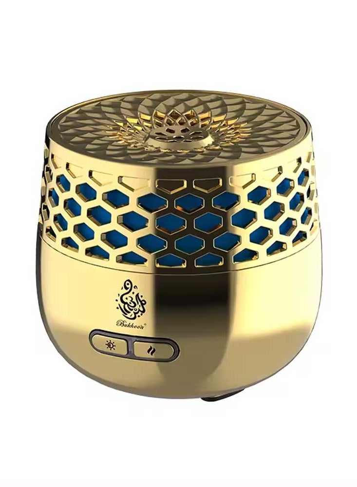 Modern Design Gold USB Rechargeable Incense Incense Burner Electronic Bakhoor Arabic Portable Censer