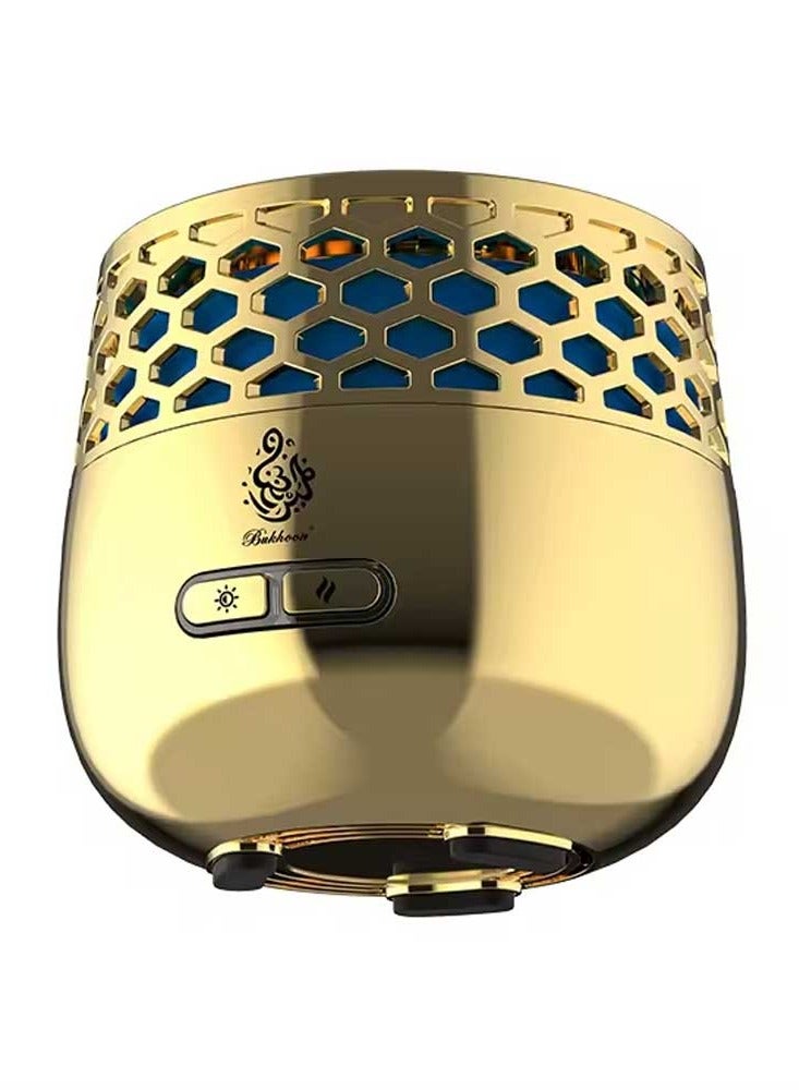Modern Design Gold USB Rechargeable Incense Incense Burner Electronic Bakhoor Arabic Portable Censer