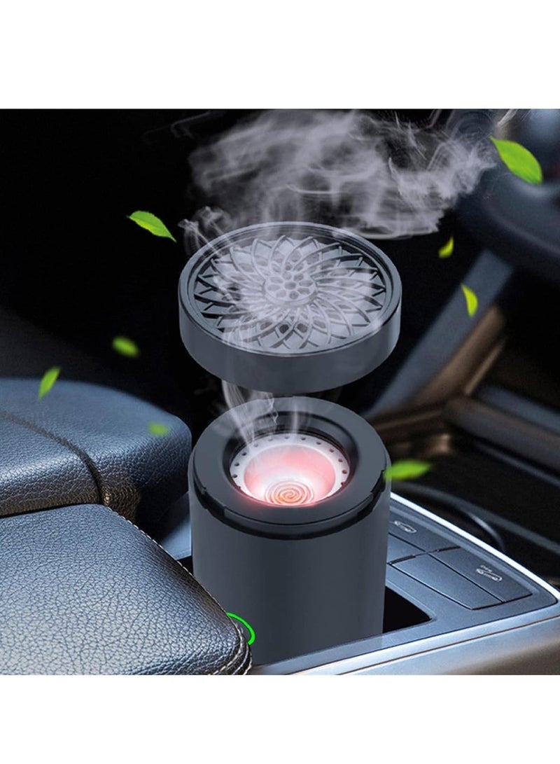 Electric Incense (Bakhoor) Burners Decort for Car, Home,type (c) Usb Rechargeable (black)