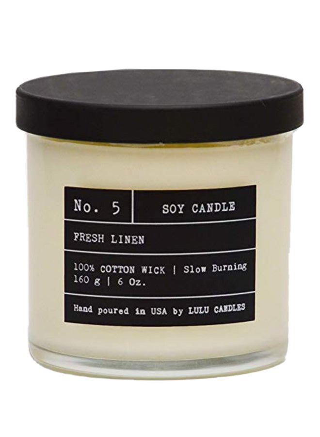 Fresh Linen Scented Soy Candle Cream 3x 3x 3inch