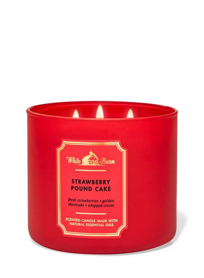 Strawberry Pound Cake 3-Wick Candle