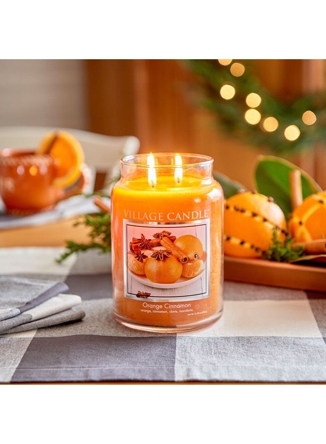 Village Candle Orange Cinnamon Medium