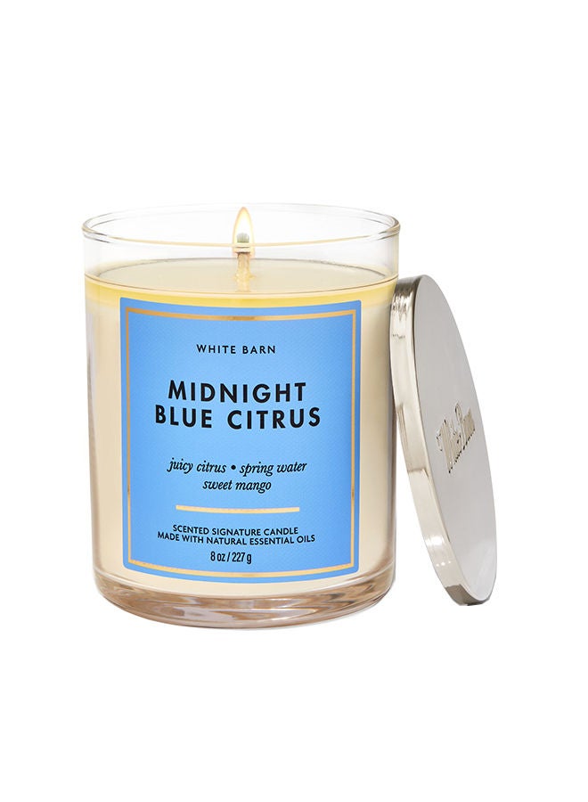 Midnight Blue Citrus Signature Single Wick Candle