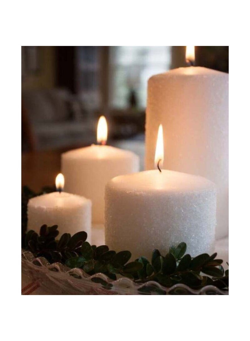 Aromatic Botanical Scented Candle Aromatic Open Flame Candle Elegant White Soothing Scent Candle Set of Four