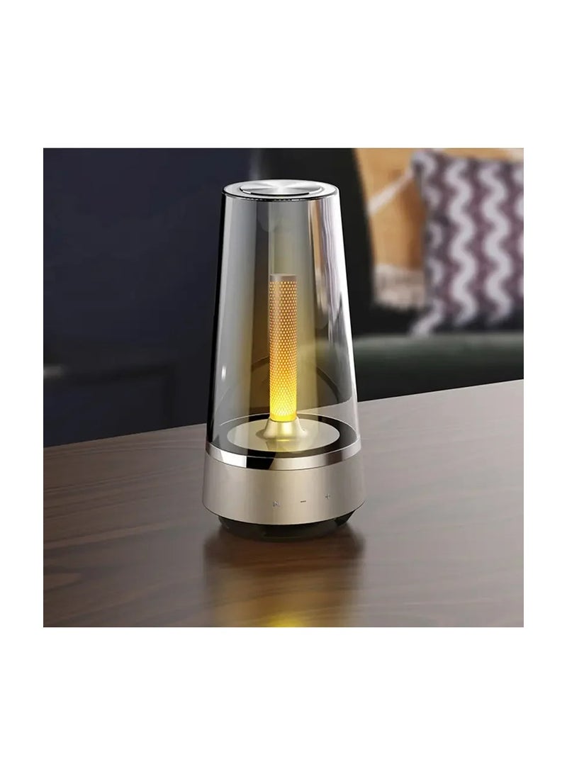 Living Candle Lamp Bluetooth Speaker Decorative Flame Style LED Light