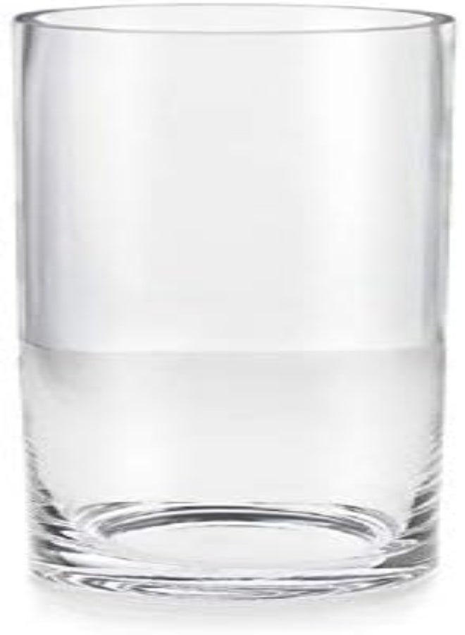 Serene Spaces Living Classic Clear Glass Cylinder Vase, Use For Floral Arrangements Or As Candleholder At Weddings, Parties, Events, Home Decor, Measures 6