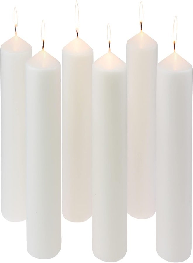 Stonebriar 18 Hour Long Burning Unscented Pillar Candles, 3X8, White