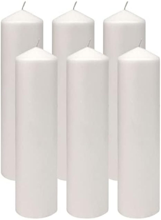 Stonebriar 18 Hour Long Burning Unscented Pillar Candles, 3X8, White