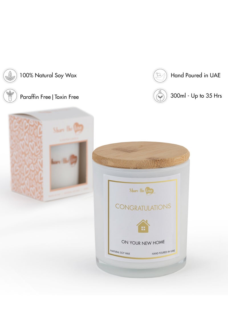 Luxury Soy Wax Scented Candle - Congrats On Your New Home