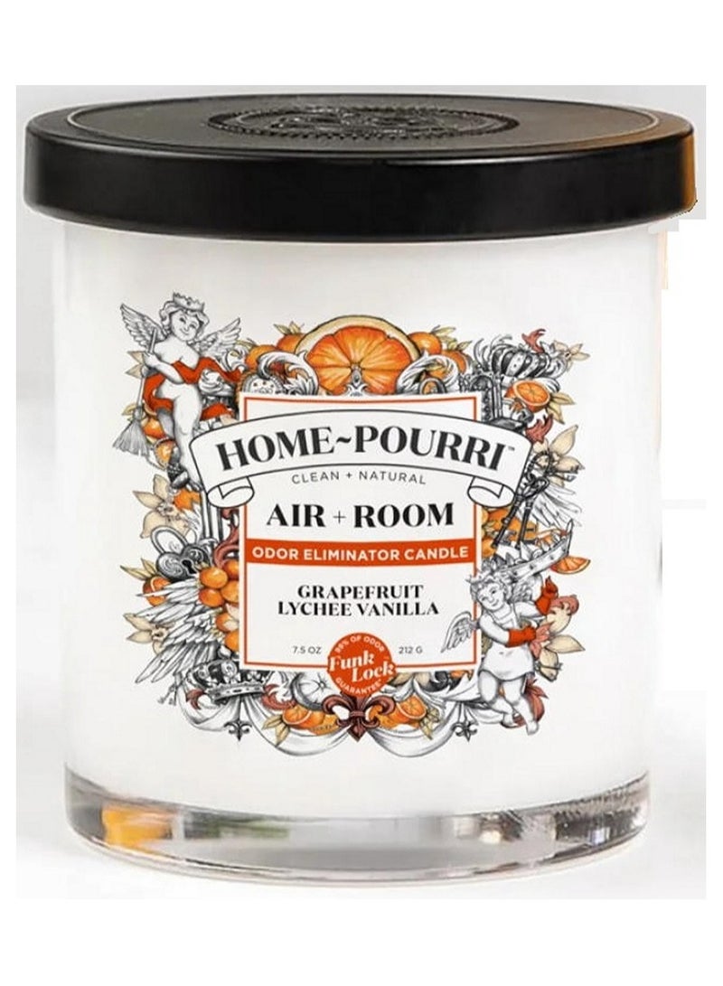 Odor Eliminator Candle Grapefruit Lychee Vanilla 212 G