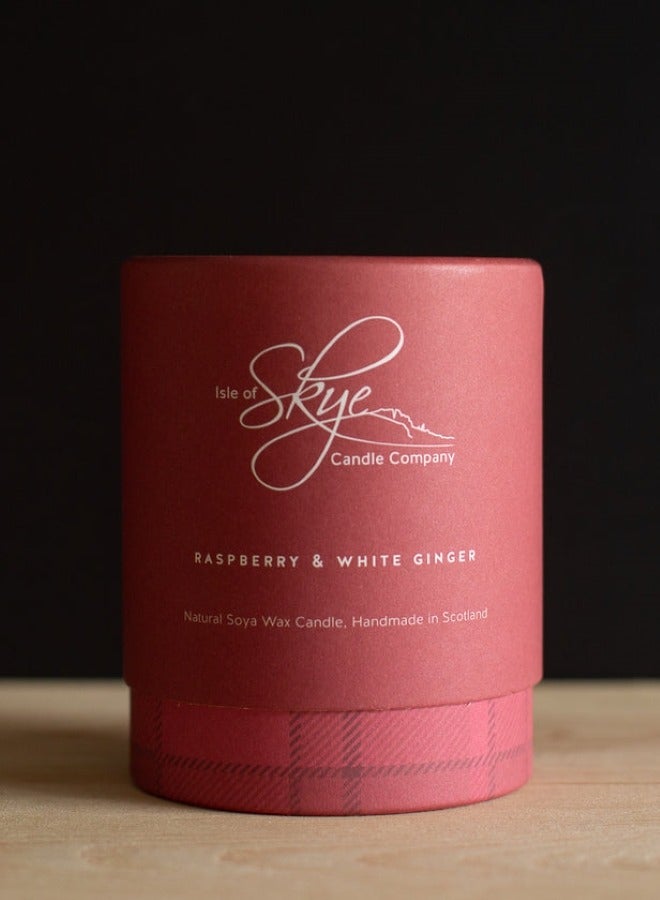 Raspberry & White Ginger Natural Soya Wax Candle 550 G