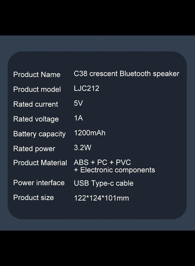 Moon Landscape Night Light 1200mAh LED Table Lamp Bluetooth Rechargeable