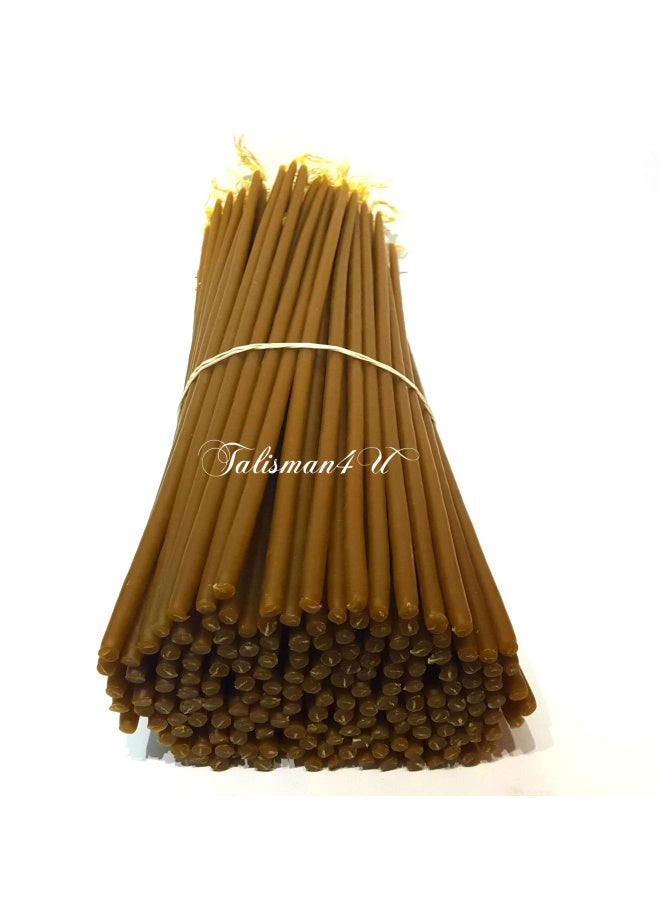 Talisman4U 100 Natural Pure Beeswax Taper Candles 9 Inch Tall Church Jerusalem Holy Land Scented Candle Gift Box