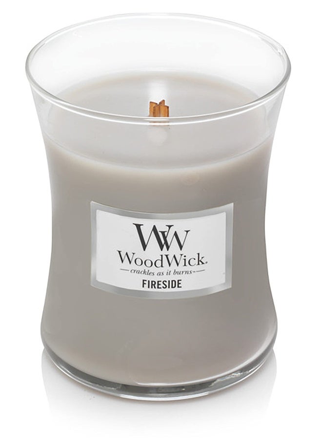 Medium Candle Fireside  Grey   9.9cm Lx 9.9cm W x 11.4cm H   92106AM