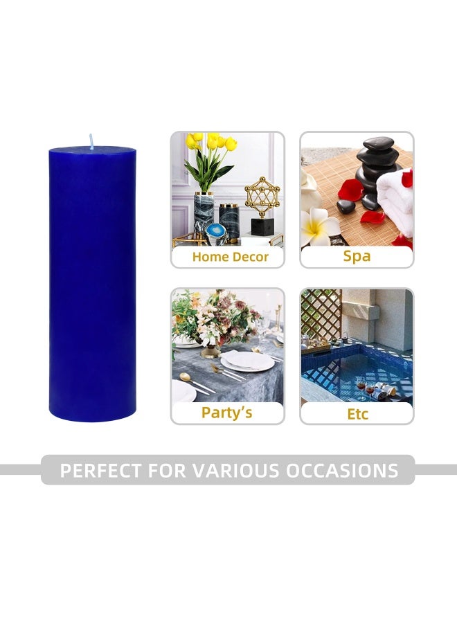 110 Hour Burn Time Pillar Candle 3 By 9 Inch Blue