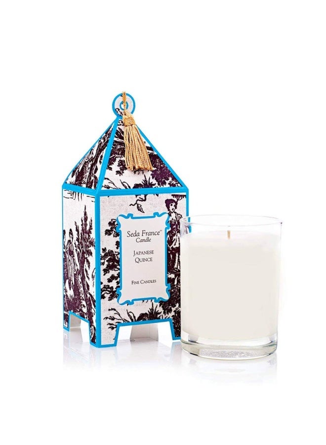 Classic Toile Japanese Quince Mini Pagoda Candle