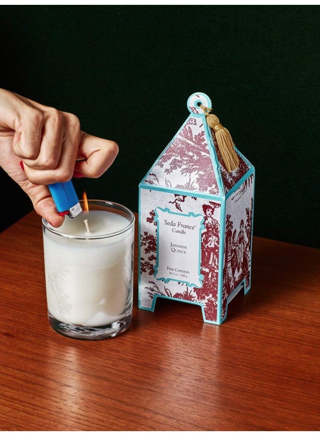 Classic Toile Japanese Quince Mini Pagoda Candle