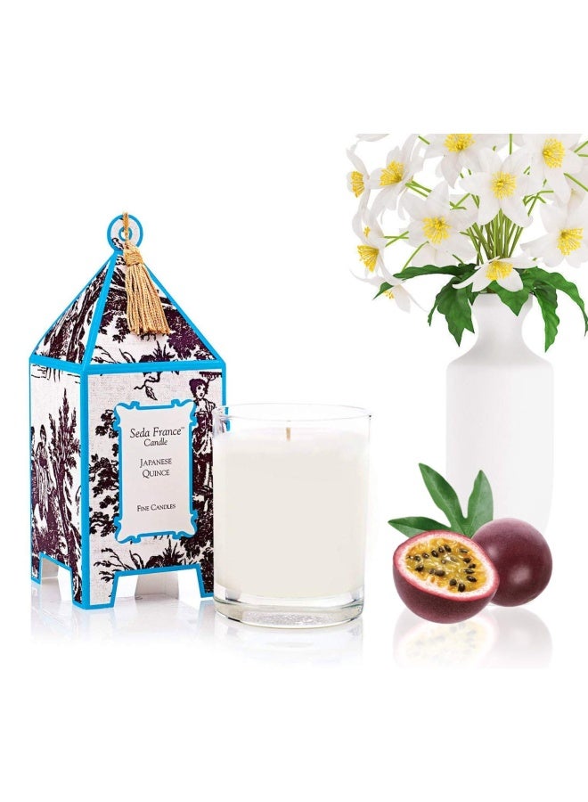 Classic Toile Japanese Quince Mini Pagoda Candle