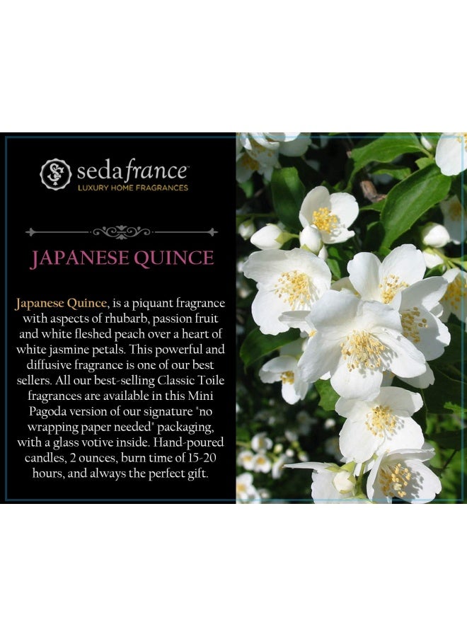 Classic Toile Japanese Quince Mini Pagoda Candle