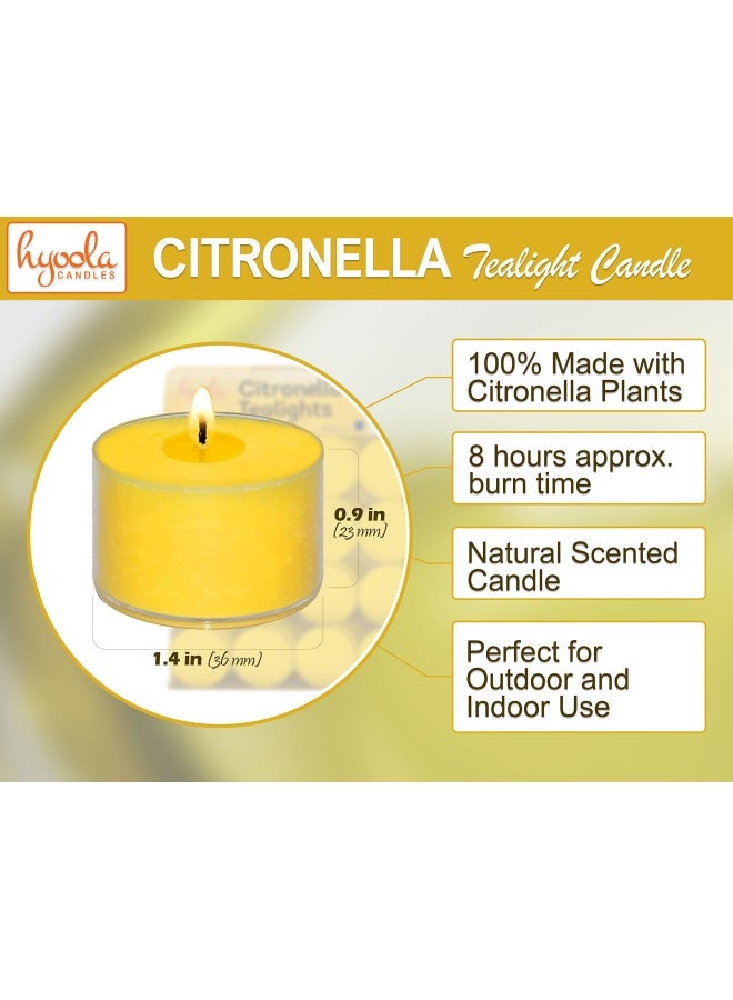 Tealight Citronella Candles Outdoor 8 Hour Burn Time Indoor And Outdoor Mosquito Insect And Bug Repellent Citronella Candle Natural Fresh Scent Decorative In Clear Cup 40 Pack