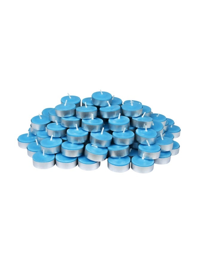 100 Piece Tealight Candles Turquoise Citronella