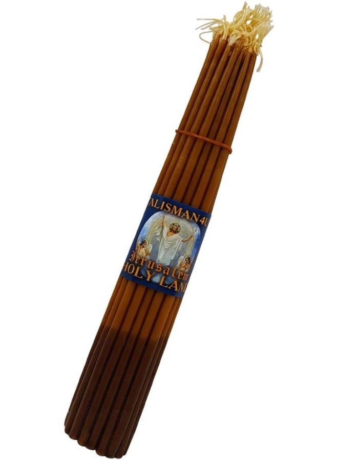 33 Natural Beeswax Taper Candles 9