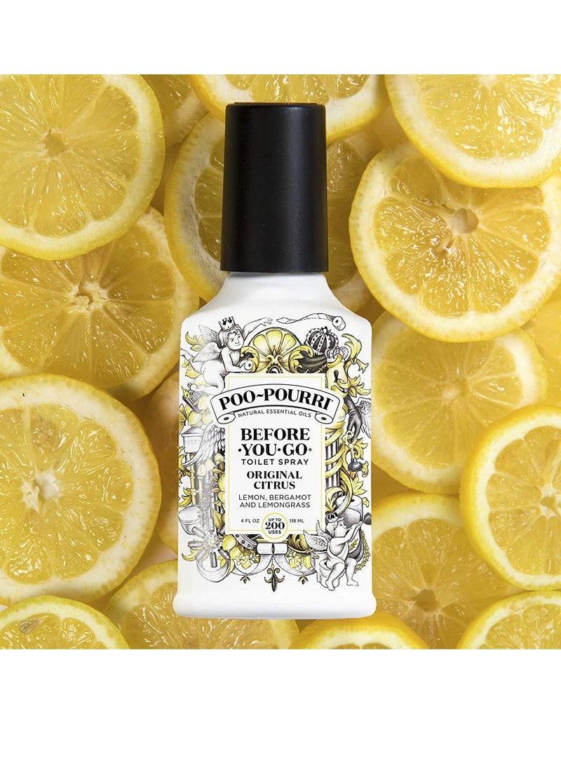 Poo-Pourri before you go toilet spray original citrus 4 fl oz lemon bergamot and lemongrass