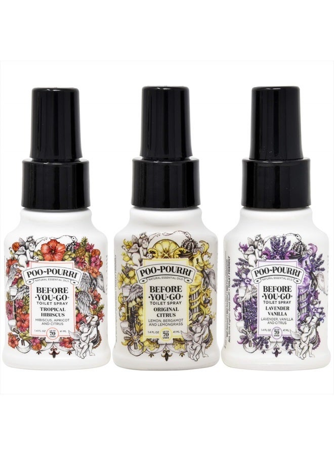 Original Citrus,Lavender Vanilla, and Tropical Hibiscus 1.4 Ounce Set