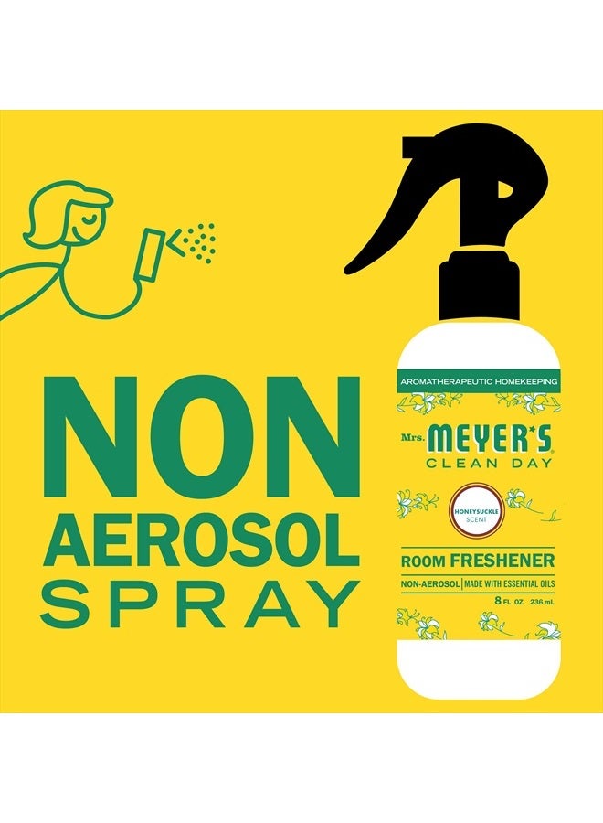 Room and Air Freshener Spray, Non-Aerosol Spray Bottle Infused with Essential Oils, Honeysuckle, 8 fl. Oz