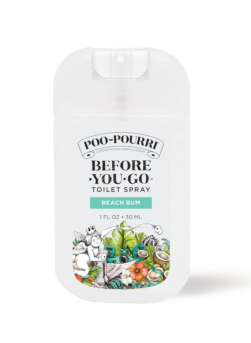 Poo-Pourri Before-You-Go Toilet Spray, Beach Bum, 1 Fl Oz Pocket Travel Size - Coconut, Orchid and Toasted Praline