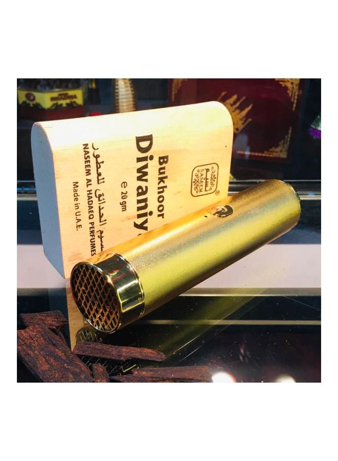 Portable Bakhoor Incense Burner With USB Charging Gold 3.5x3.5x14centimeter
