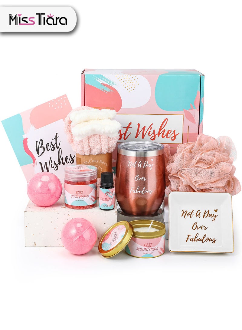 Gift Set for Women, 11 Piece Scented Candle and Relaxation Spa Gift Set, Mother's Day Women's Day Gifts, Women Gifts for Colleagues Teachers Nurses, Unique Gift Ideas for Women