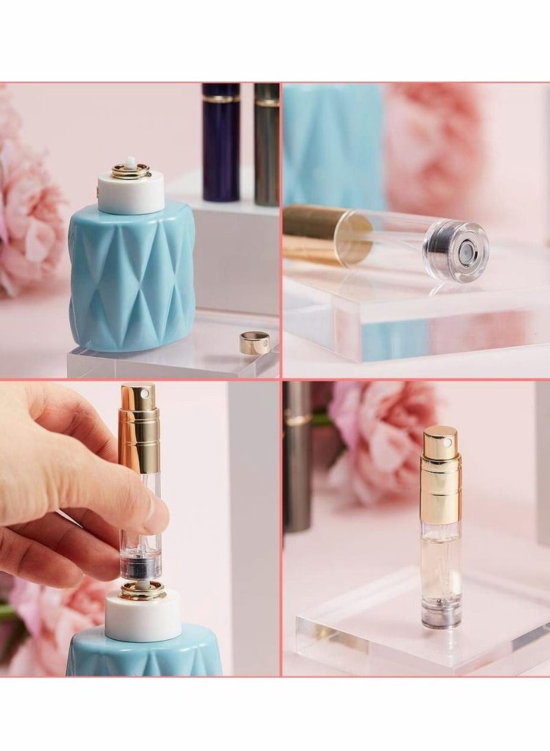 2 Pcs 5ml Portable Aluminum Alloy Shell Mini Perfume Atomizer