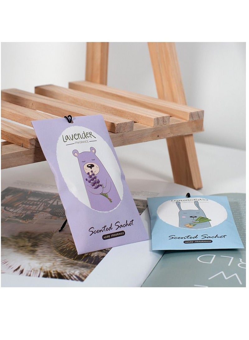 Lemongrass Sachet 1 Box 12Pcs Cartoon Design Sachet Scent Drawer Freshener Car Fragrance Pendant Lasting Fragrance Deodorizer Freshener for Drawers and Closets Home Car Fragrance Product